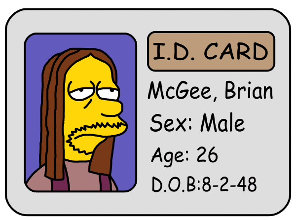 My ID I let Homer borrow